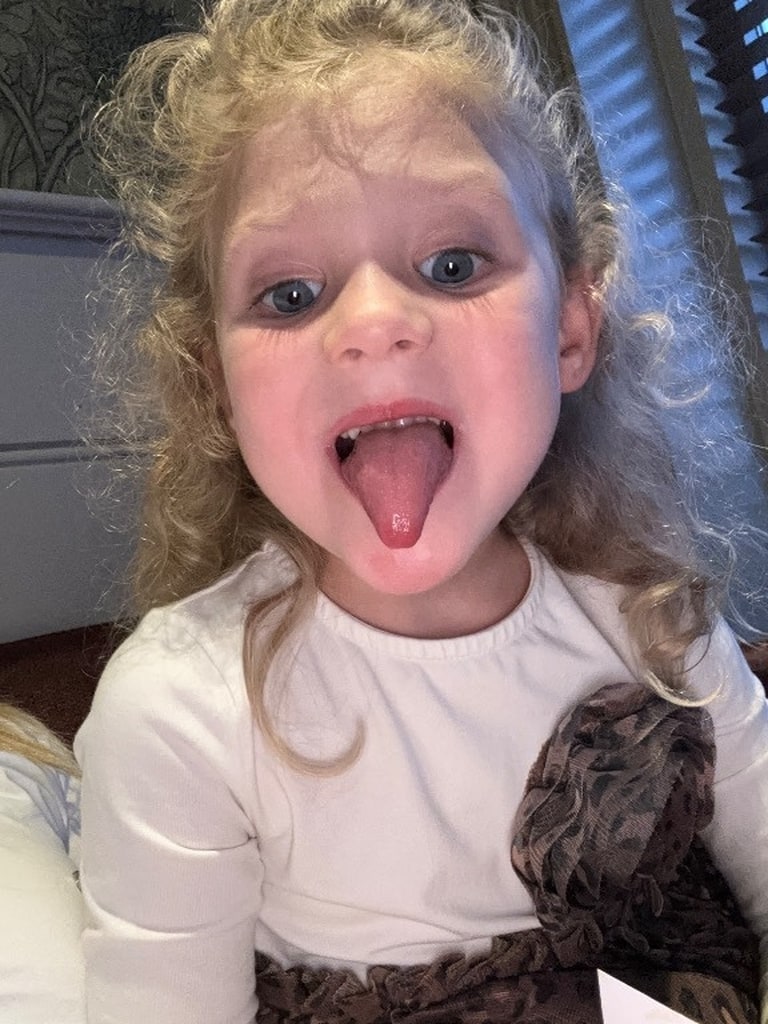 Young guest making a playful face